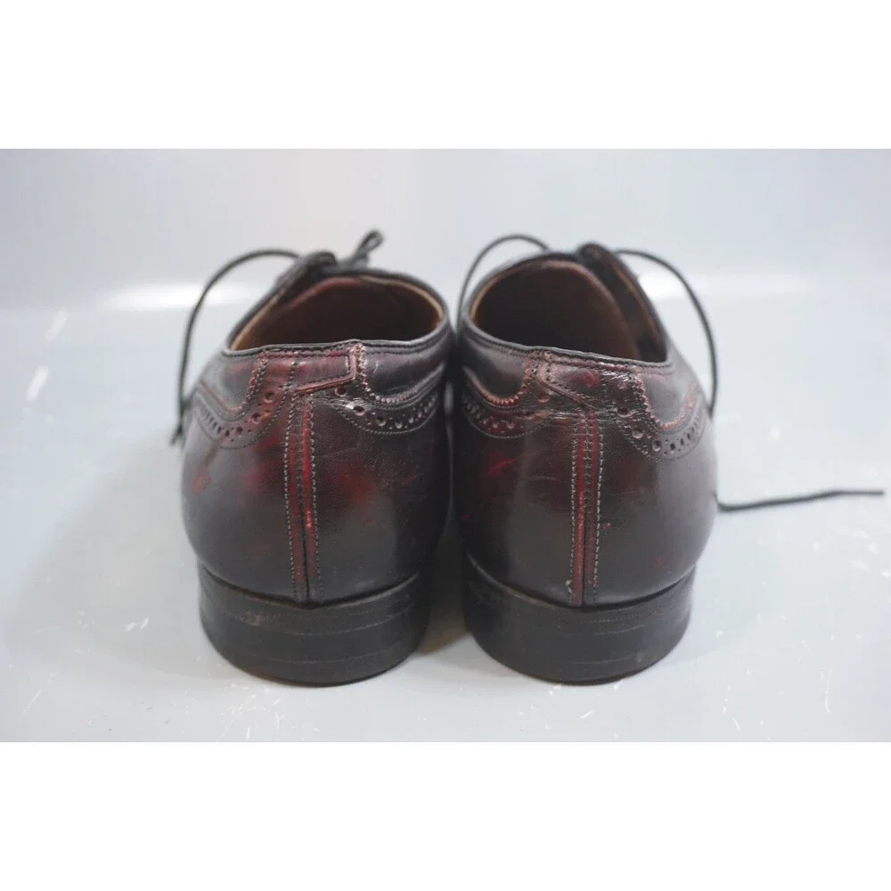 Johnston & Murphy Leather Wingtip Loafer Men's Size 10.5E Oxblood Burgundy Brown